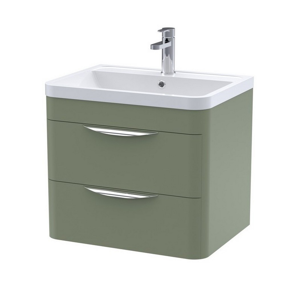 Nuie Parade 600mm Satin Green Wall Hung Unit with Basin (1)