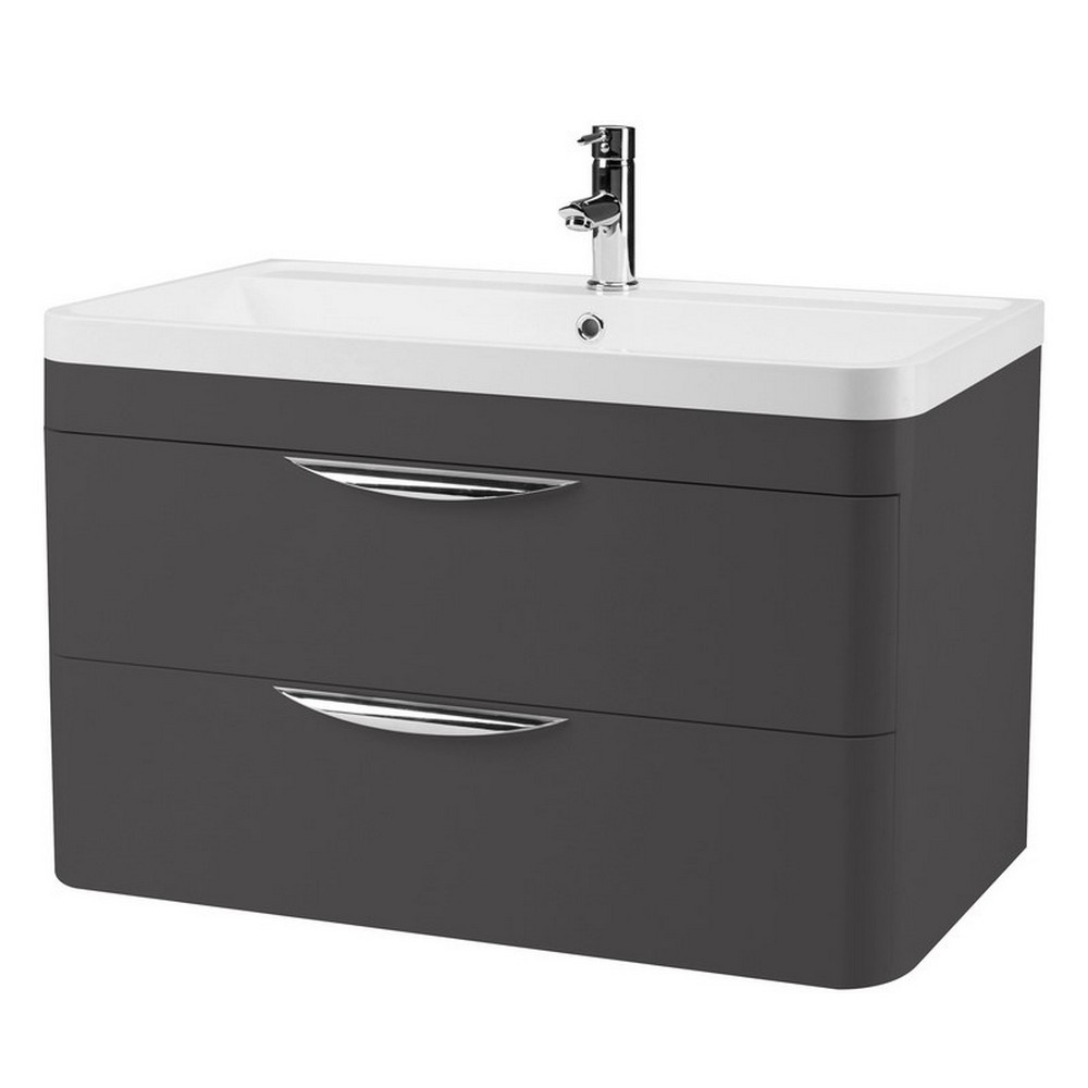 Nuie Parade 800mm Gloss Grey Wall Hung Unit With Basin (1)