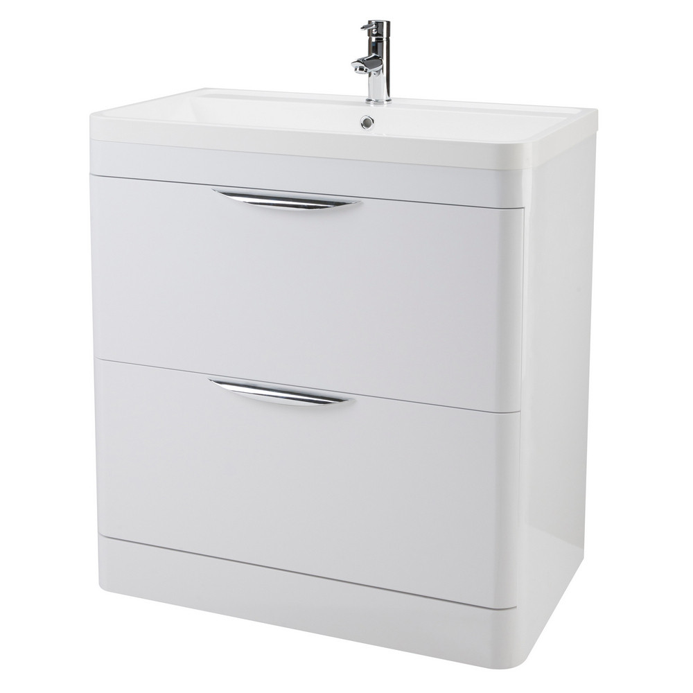 Nuie Parade 800mm Gloss White Floor Standing Unit with Basin (1)