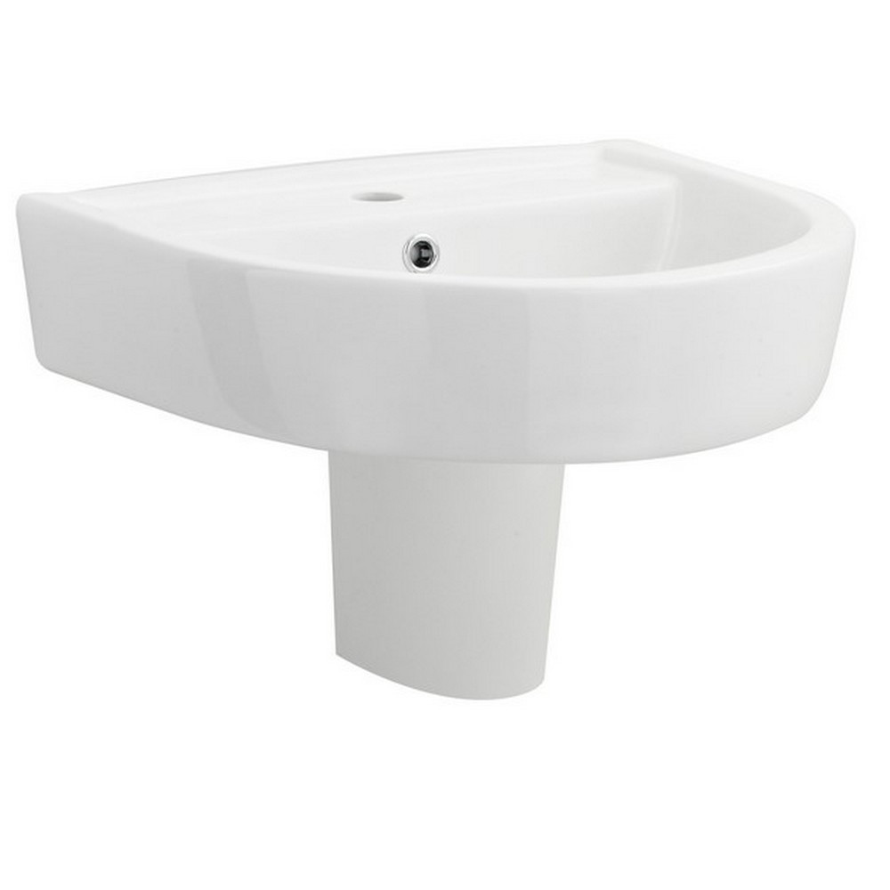 Nuie Provost 520mm Basin and Semi Pedestal