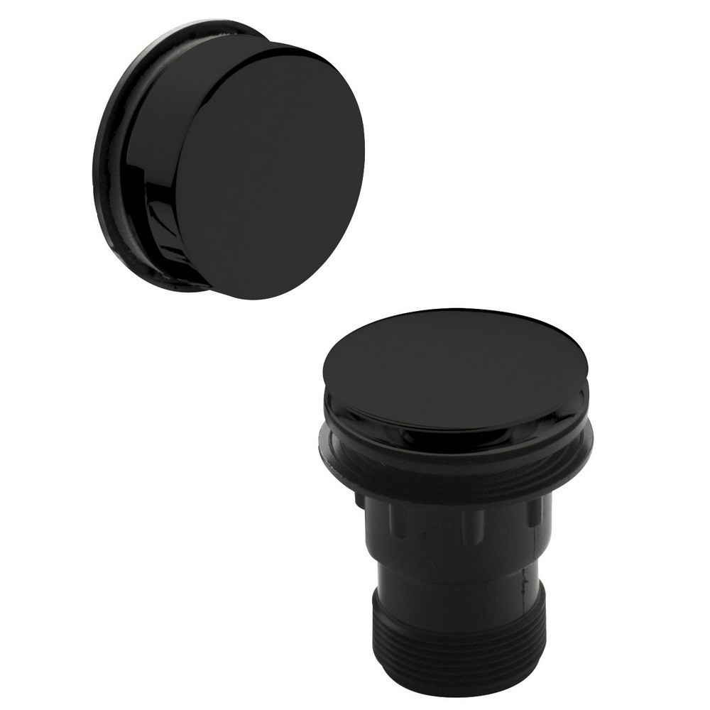 Nuie Push Button Black Bath Waste with Minimalist Overflow (1)