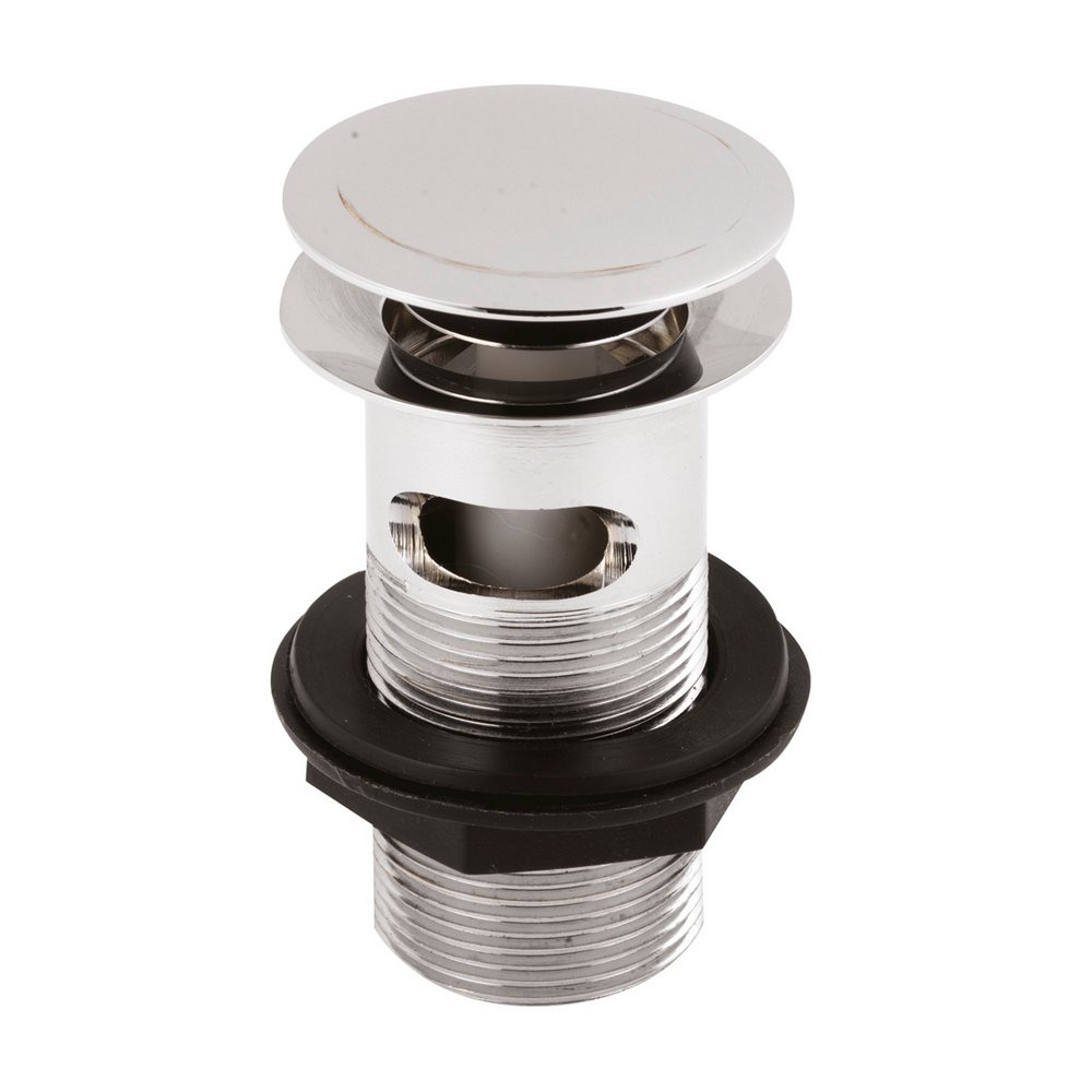 Nuie Push Button Stainless Steel Slotted Basin Waste