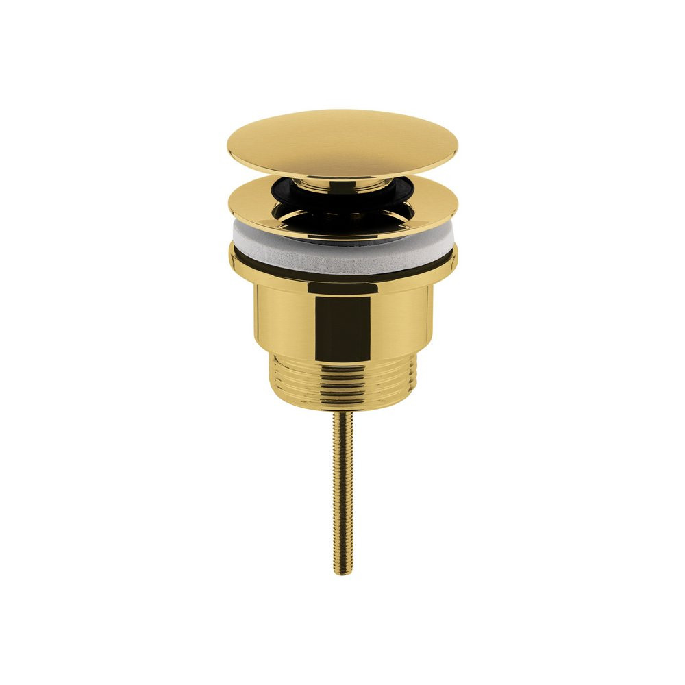 Nuie Push Button Universal Brushed Brass Basin Waste (1)
