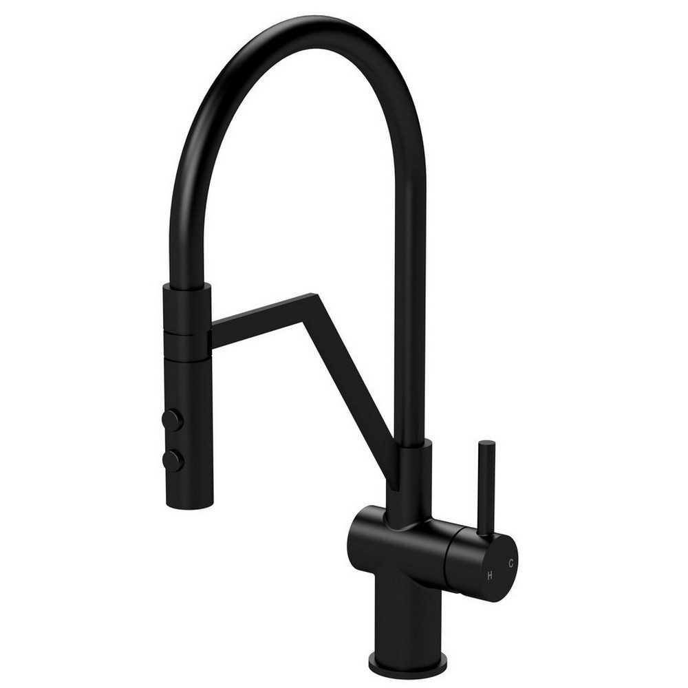 Nuie Ravi Mono Single Lever Kitchen Tap in Matt Black