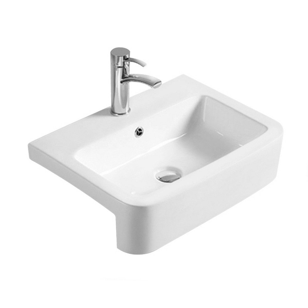 Nuie Rectangular Semi Recess Basin 570mm