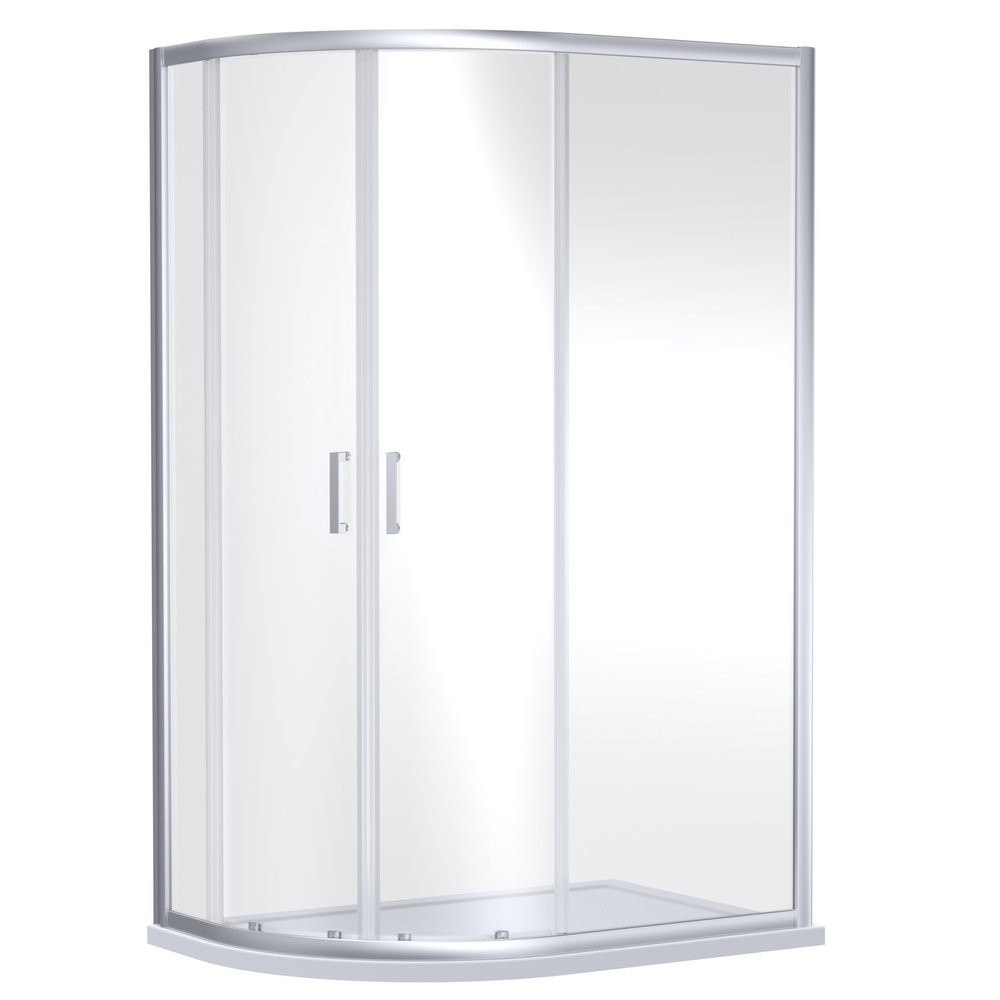 Nuie Rene 1000 x 800mm Offset Quadrant Shower Enclosure in Chrome