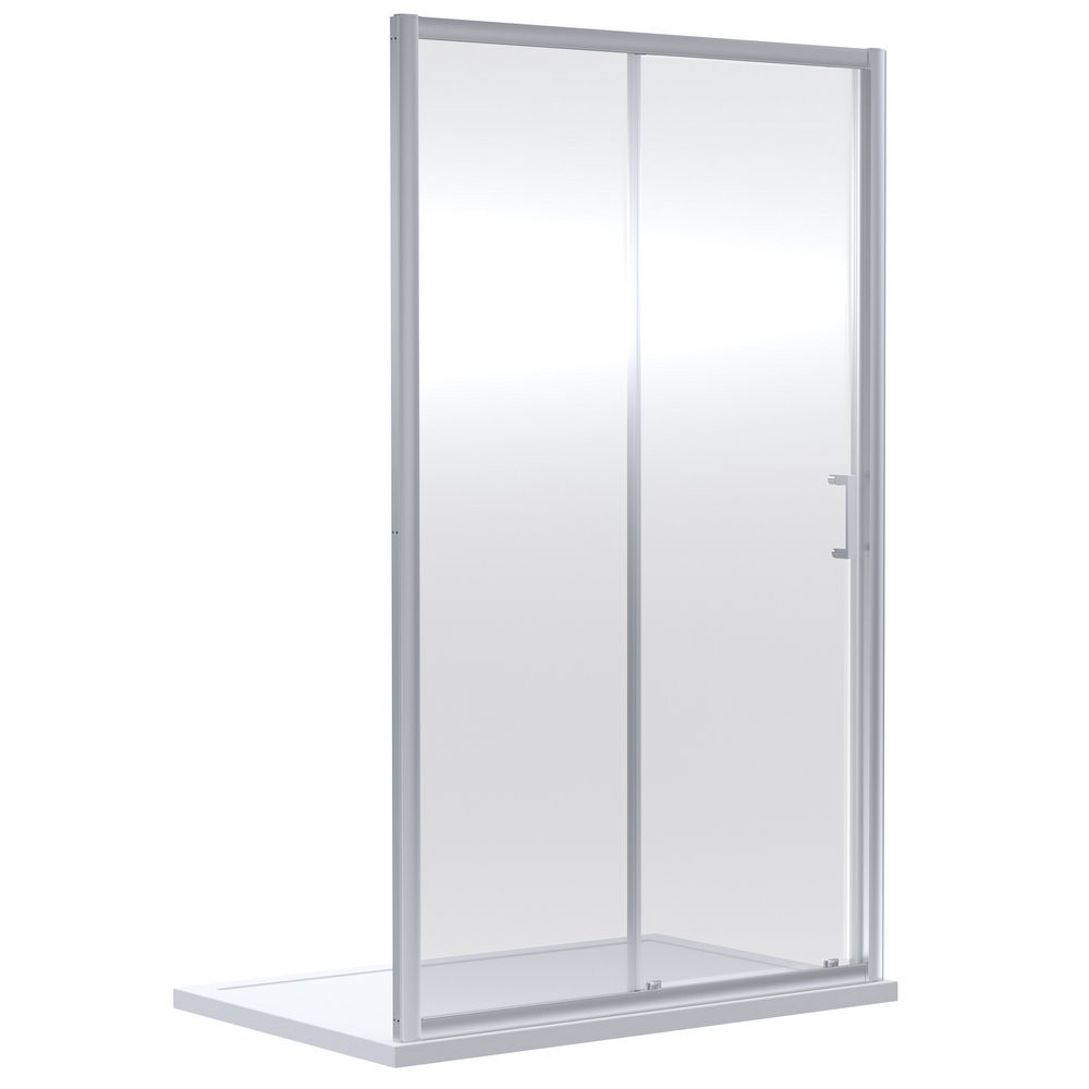 Nuie Rene 1000mm Single Sliding Door in Chrome