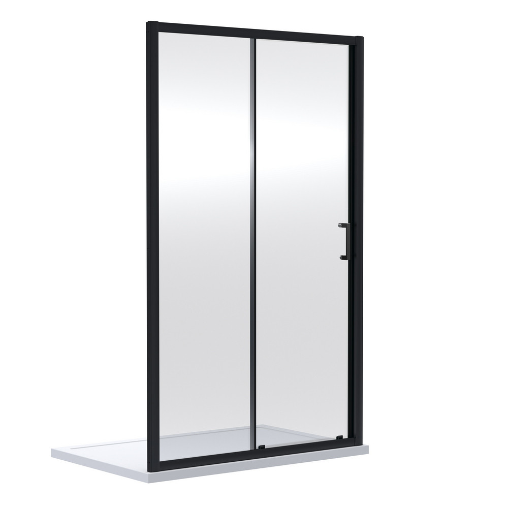 Nuie Rene 1200mm Single Sliding Door in Black