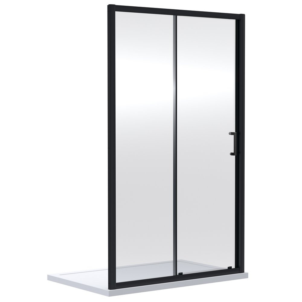 Nuie Rene 1400mm Single Sliding Door in Black
