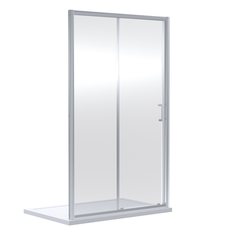 Nuie Rene 1400mm Single Sliding Door in Chrome