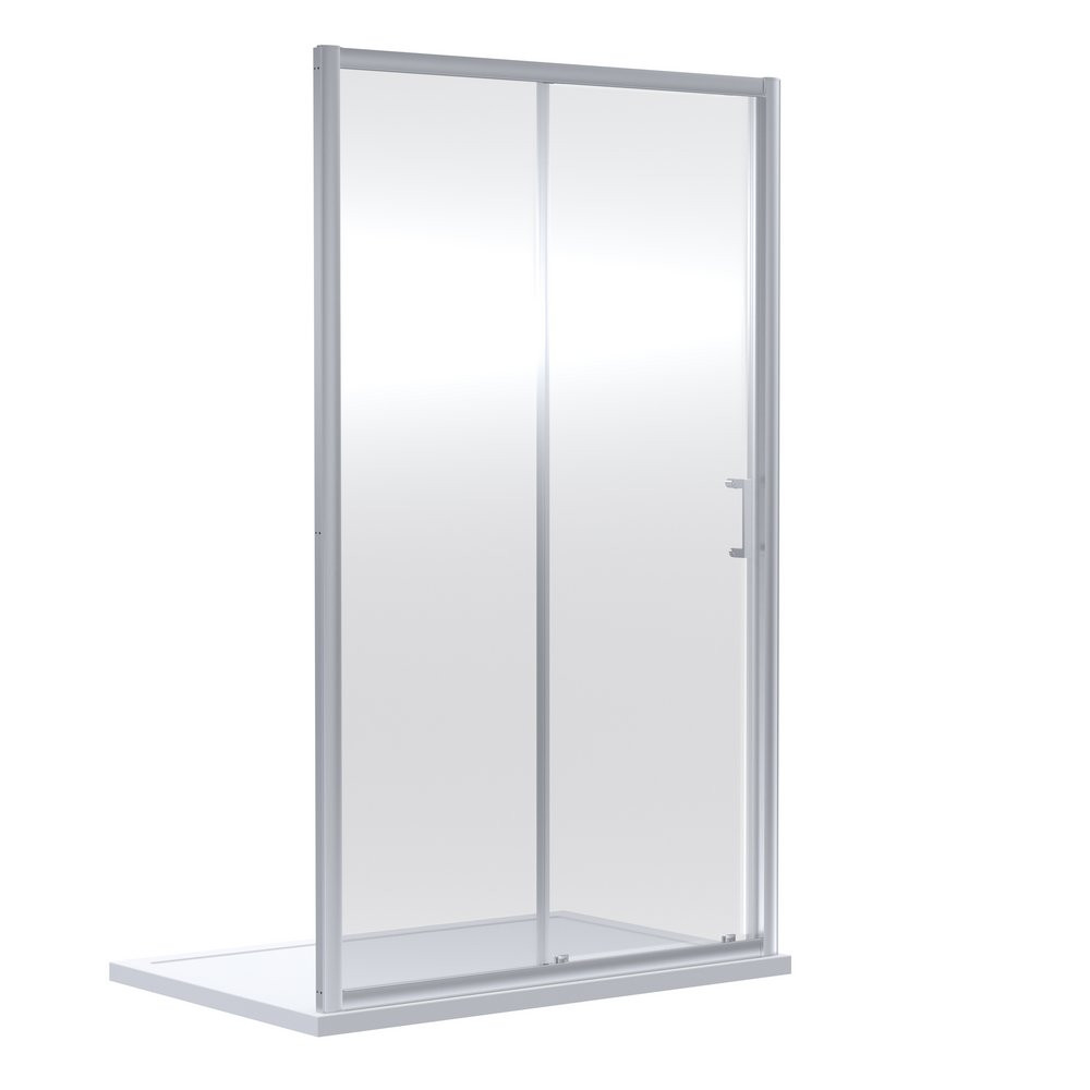 Nuie Rene 1600mm Chrome Sliding Shower Door