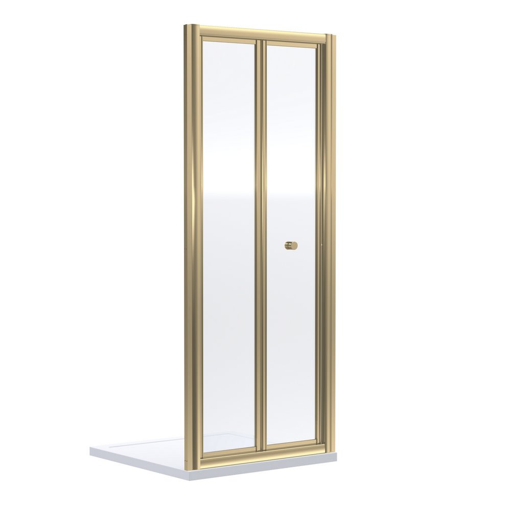 Nuie Rene 700mm Brushed Brass Bifold Shower Door
