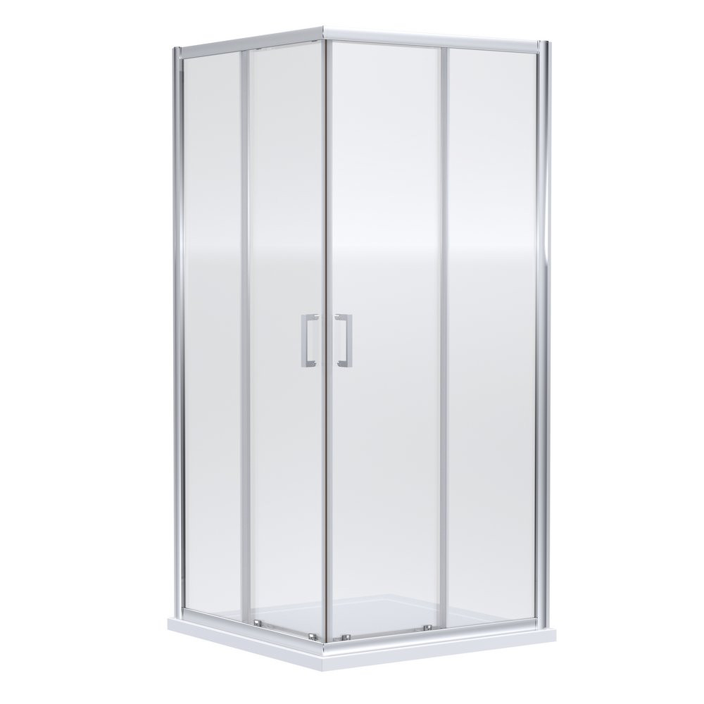 Nuie Rene 800mm Chrome Corner Entry Shower Enclosure (1)