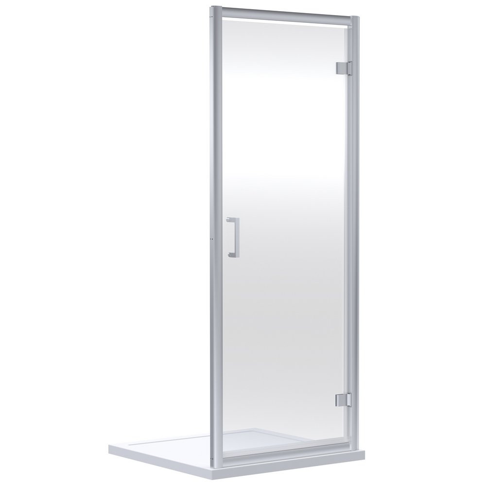 Nuie Rene 800mm Hinged Shower Door in Chrome
