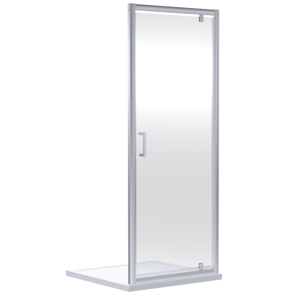 Nuie Rene 800mm Pivot Shower Door in Chrome