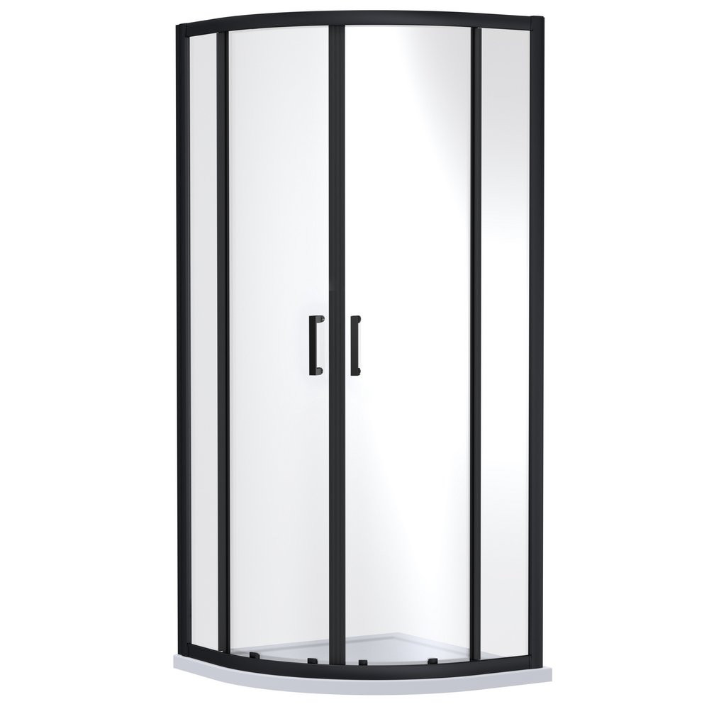 Nuie Rene 900mm Quadrant Shower Enclosure in Black