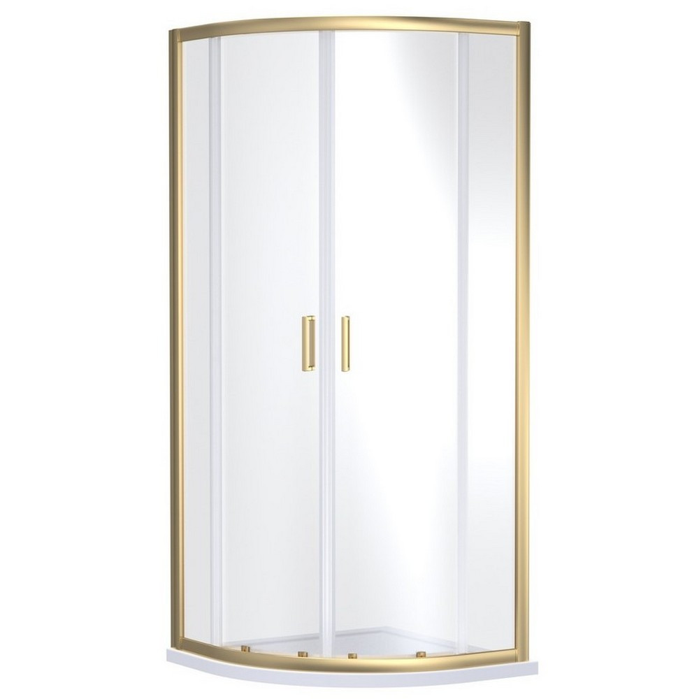 Nuie Rene 900mm Quadrant Shower Enclosure in Brushed Brass (1)