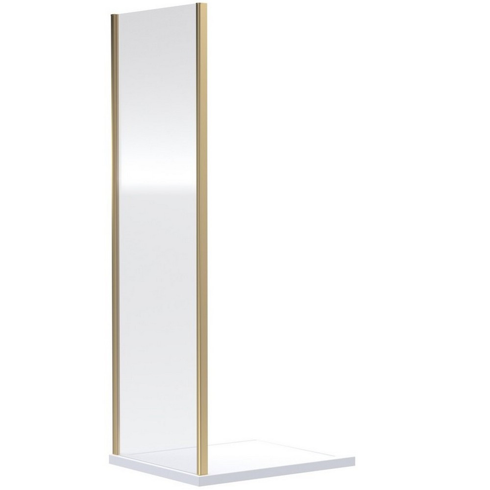Nuie Rene 900mm Side Panel in Brushed Brass (1)