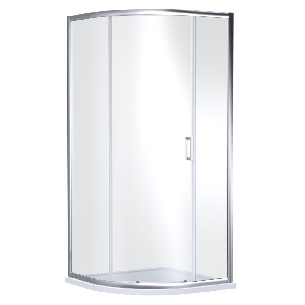 Nuie Rene 900mm Single Entry Chrome Quadrant Shower Enclosure