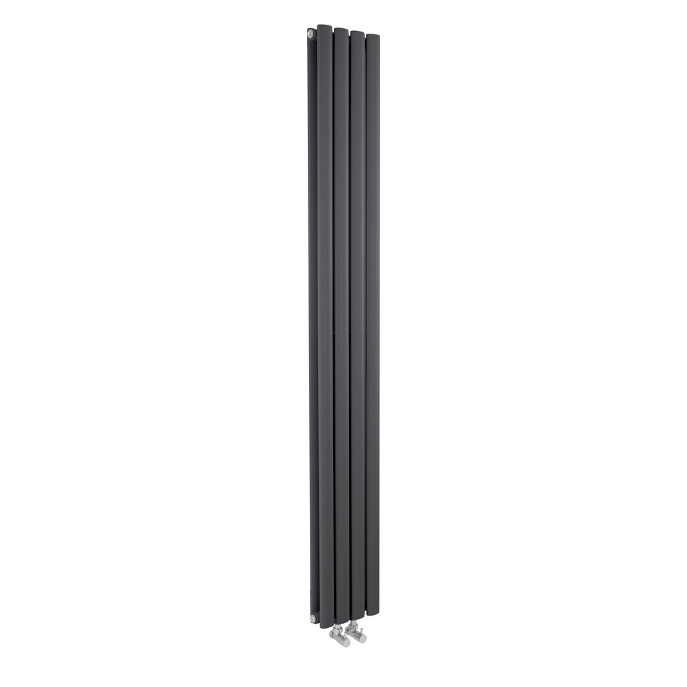 Nuie Revive Compact Vertical Anthracite 1800 x 236mm Radiator Double Panel