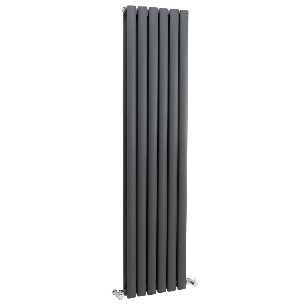 Nuie Revive Vertical Anthracite 1500 x 354mm Radiator Double Panel