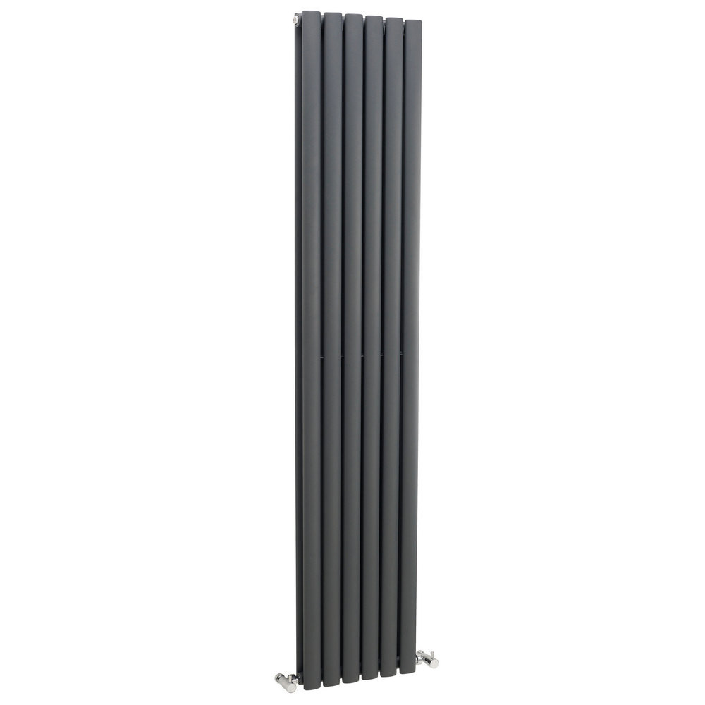 Nuie Revive Vertical Anthracite 1800 x 354mm Radiator Double Panel