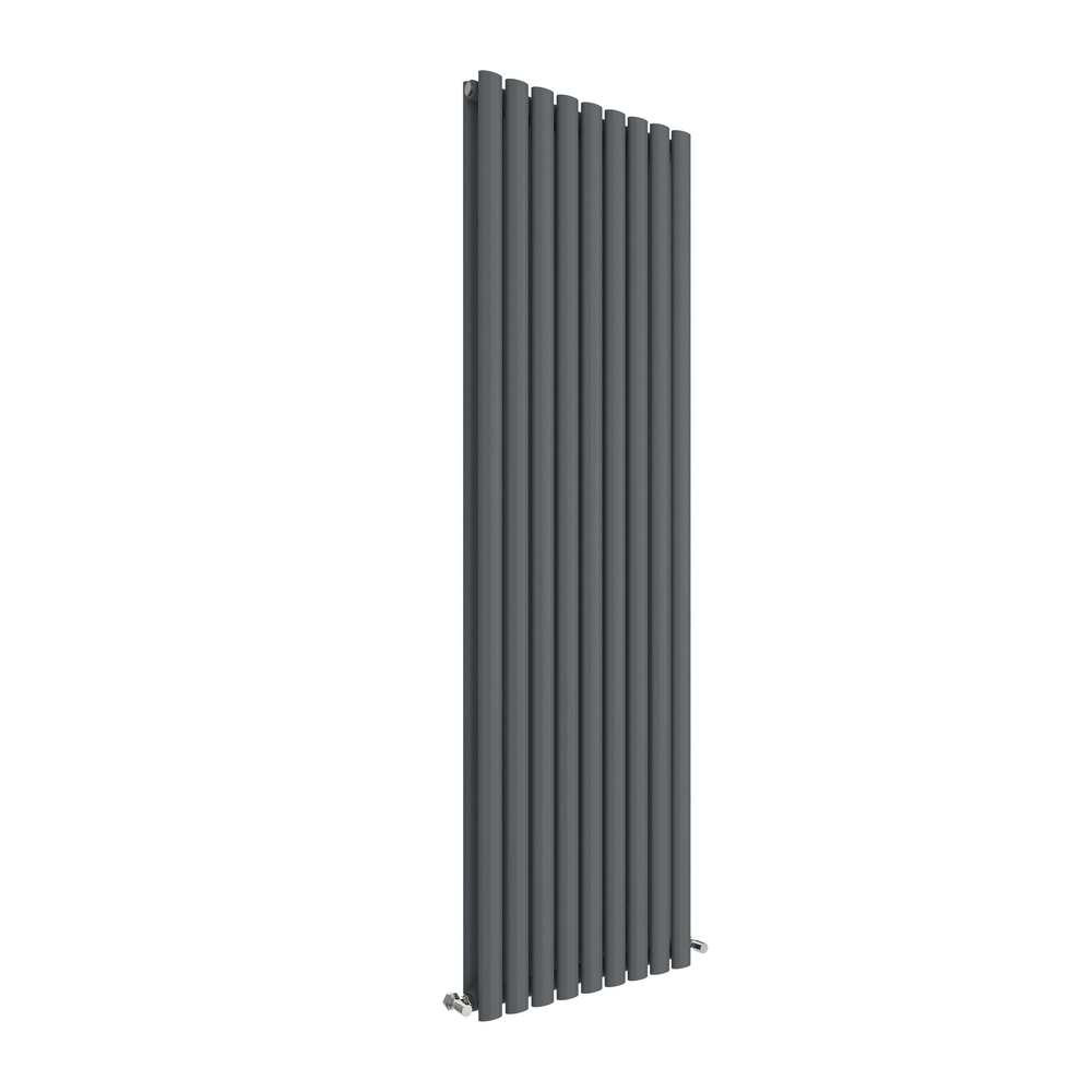 Nuie Revive Vertical Anthracite 1800 x 528mm Radiator Double Panel