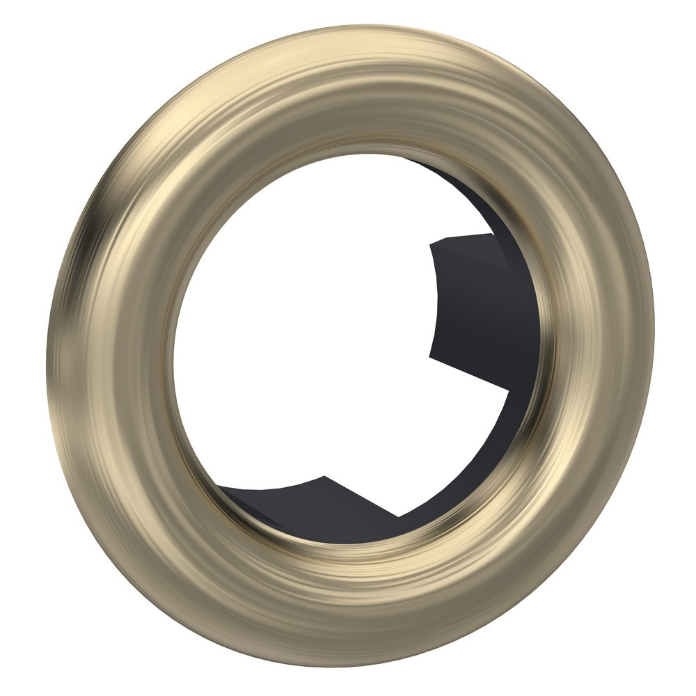 Nuie Rounded Overflow Cover Brushed Brass