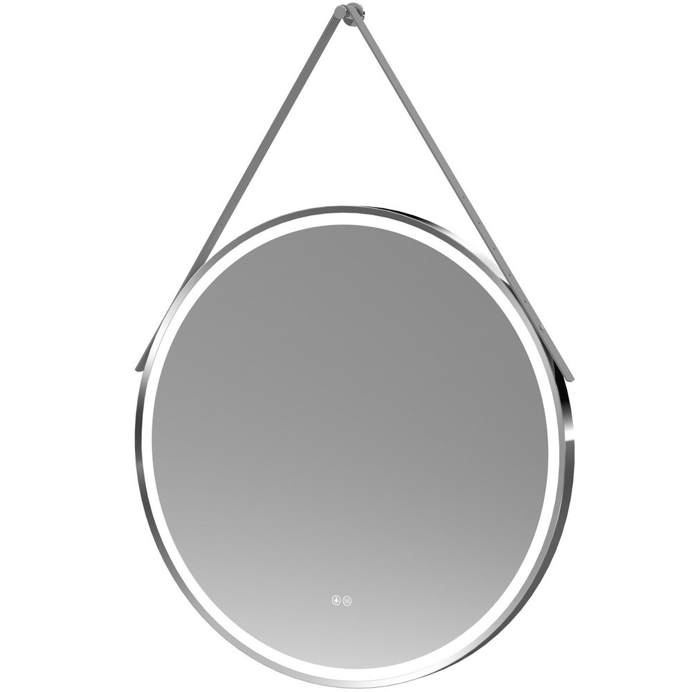 Nuie Salana 800mm Chrome Framed LED Mirror with Touch Sensor and Strap