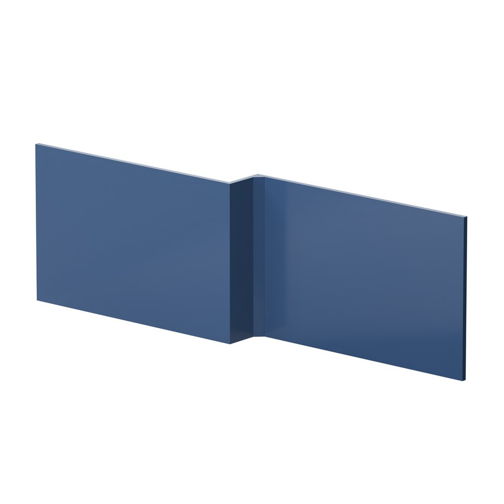 Nuie Satin Blue 1700mm L Shaped Shower Bath Front Panel