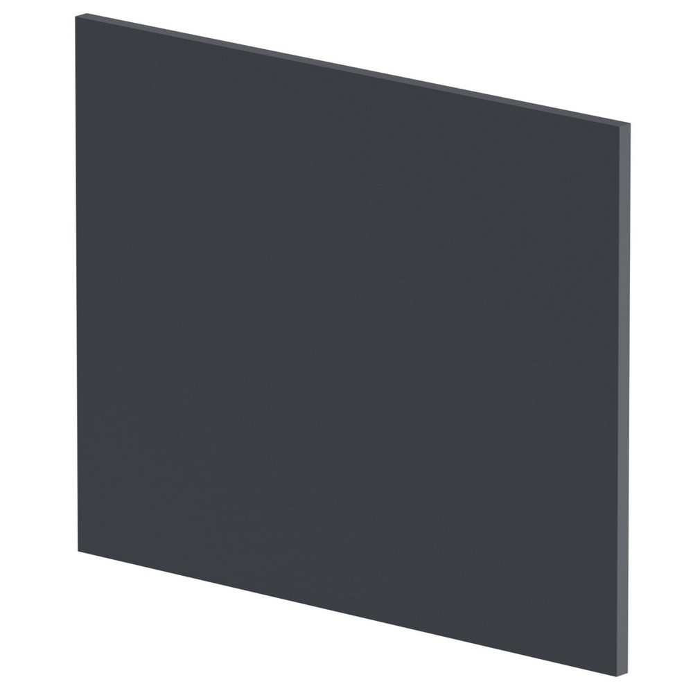 Nuie Satin Soft Black 700mm L Shaped Shower Bath End Panel