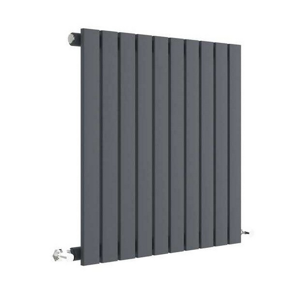 Nuie Sloane Horizontal Anthracite 600 x 586mm Radiator Single Panel