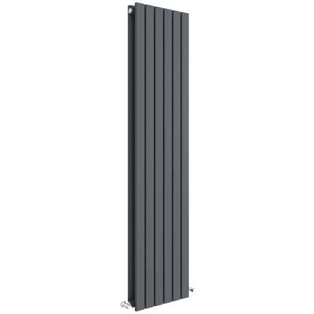 Nuie Sloane Vertical Anthracite 1500 x 354mm Radiator Double Panel