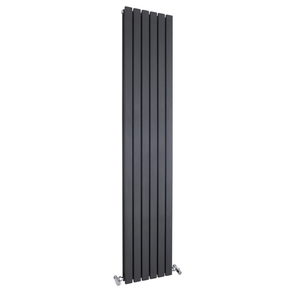 Nuie Sloane Vertical Anthracite 1800 x 354mm Radiator Double Panel