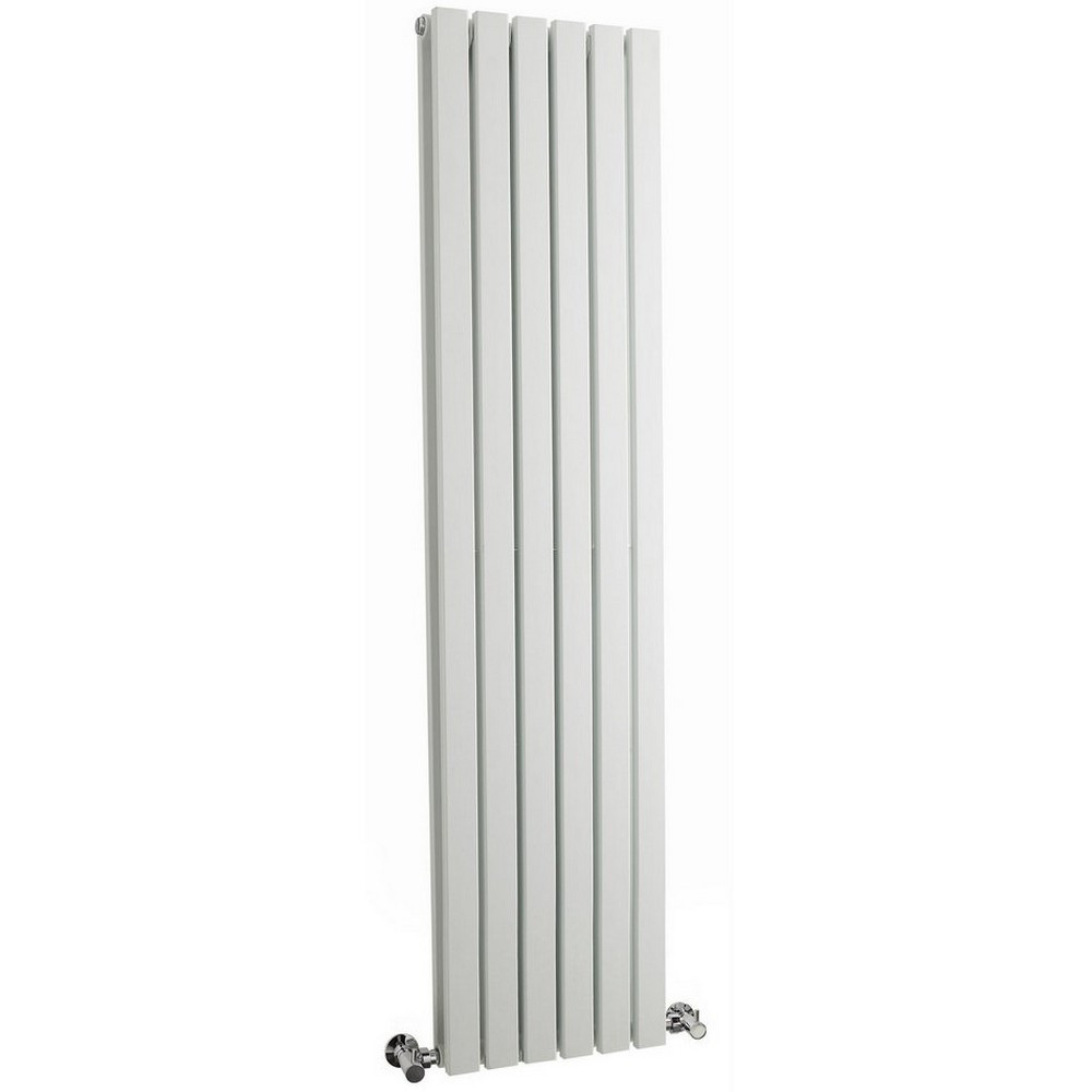 Nuie Sloane Vertical Satin White 1500 x 354mm Radiator Double Panel