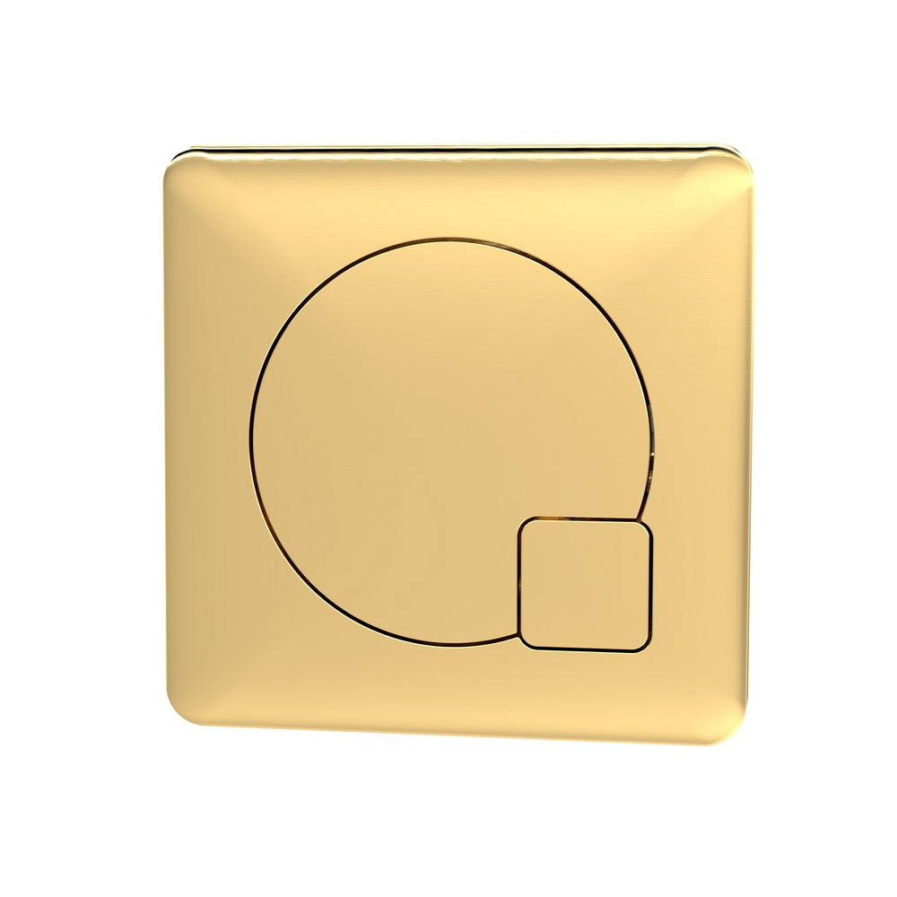 Nuie Square Dual Flush Push Button Brushed Brass (1)