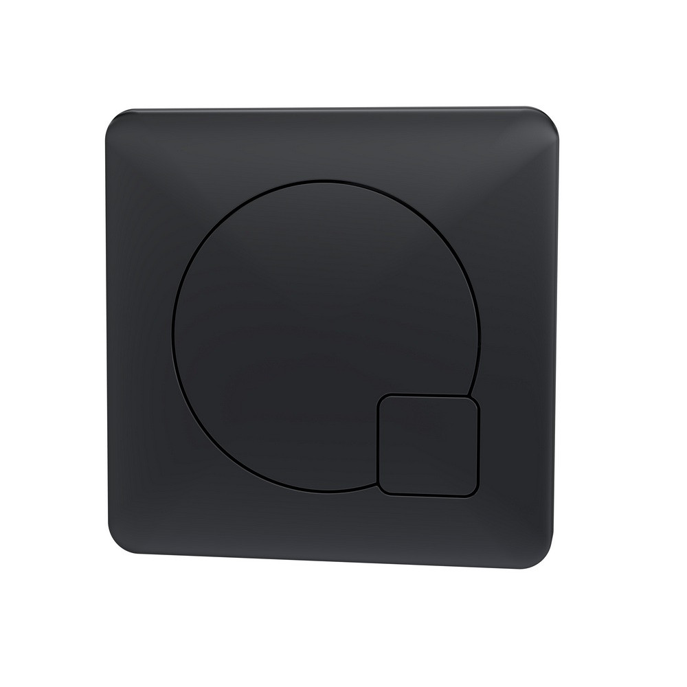 Nuie Square Dual Flush Push Button Matt Black (1)