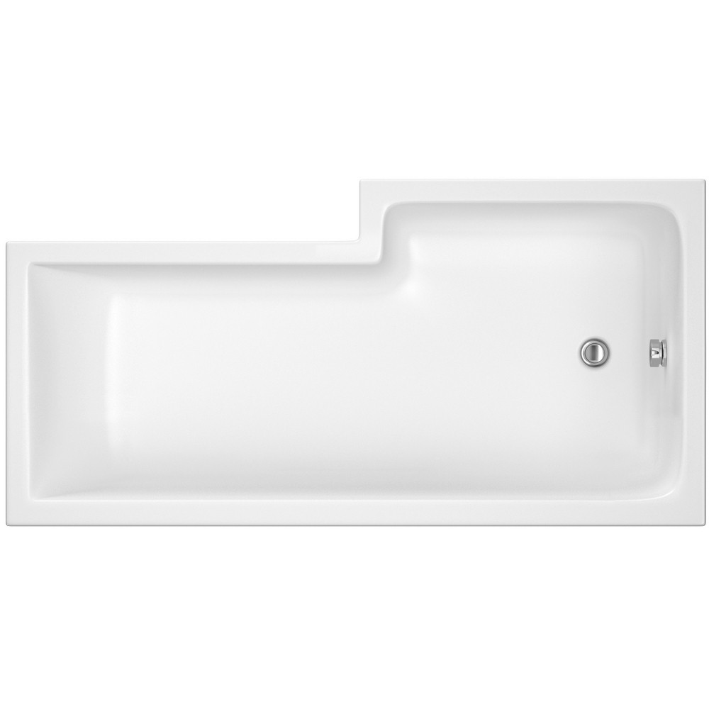 Nuie Square Left Hand 1500 x 850mm Shower Bath