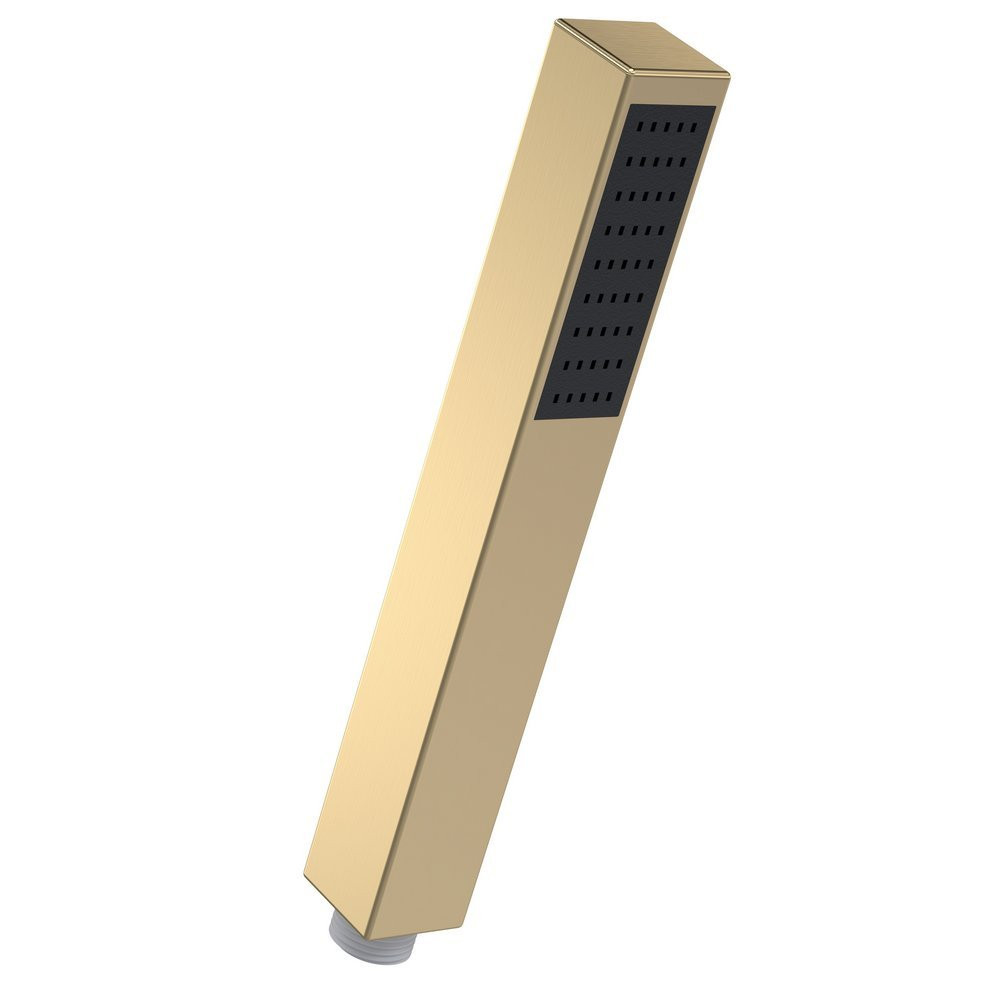 Nuie Square Minimalist Brushed Brass Shower Handset