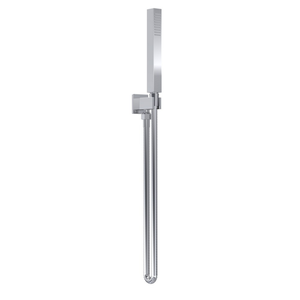 Nuie Square Outlet Elbow with Hose and Handset in Chrome