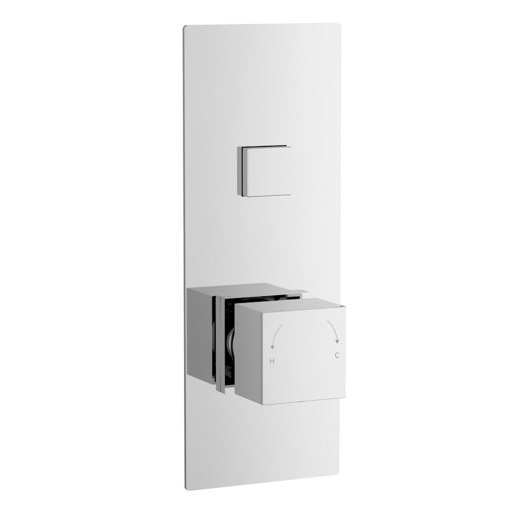 Nuie Square Push Button Shower Valve with One Outlet (1)