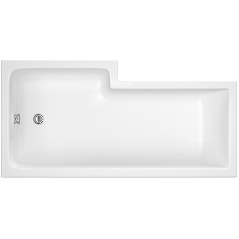 Nuie Square Right Hand 1600 x 850mm Shower Bath