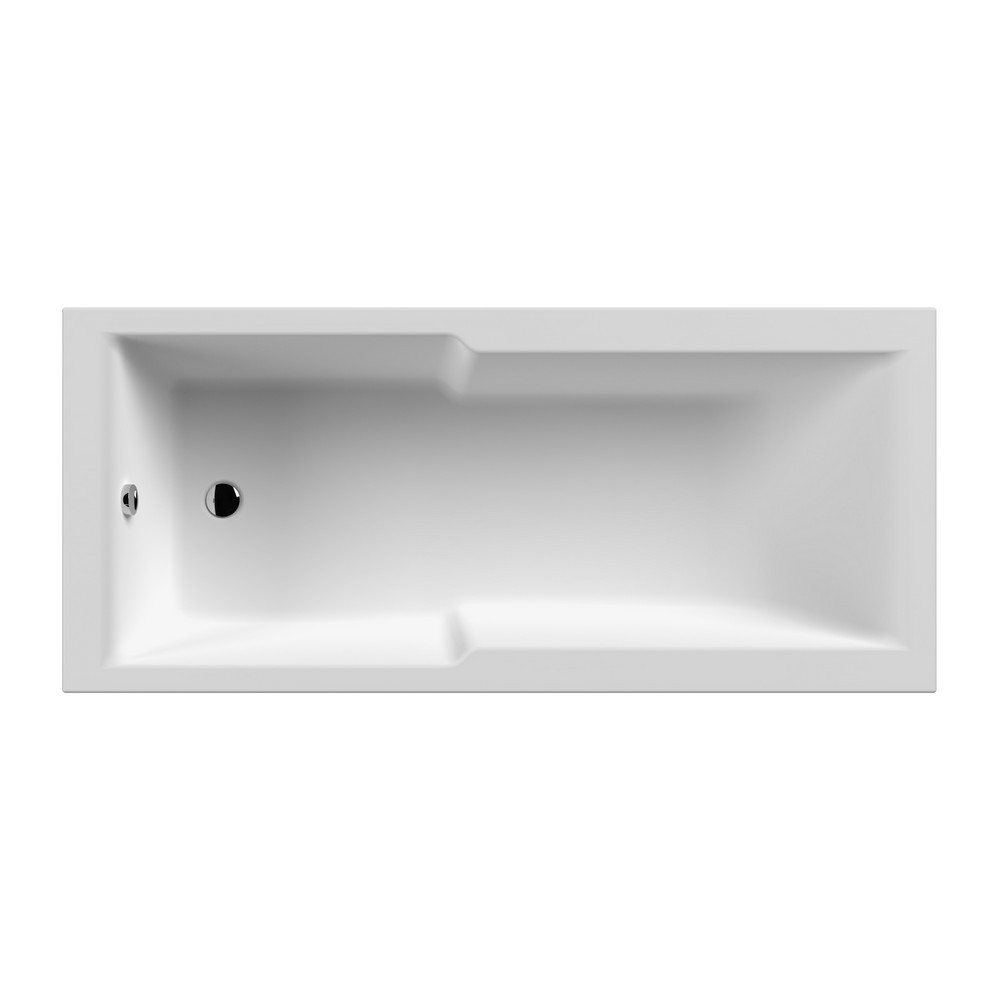 Nuie Square Straight 1700 x 750mm Shower Bath (1)