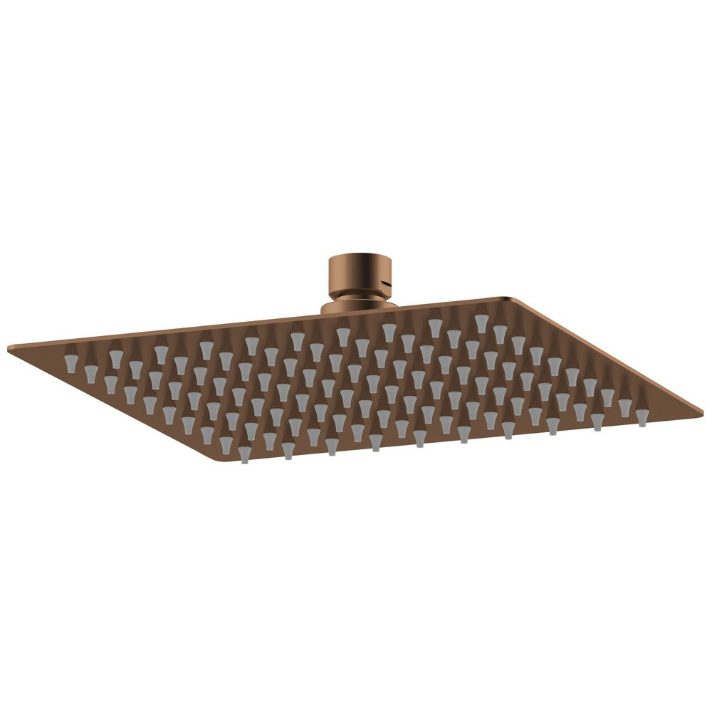 Nuie Squared Brushed Bronze 200mm Fixed Shower Head