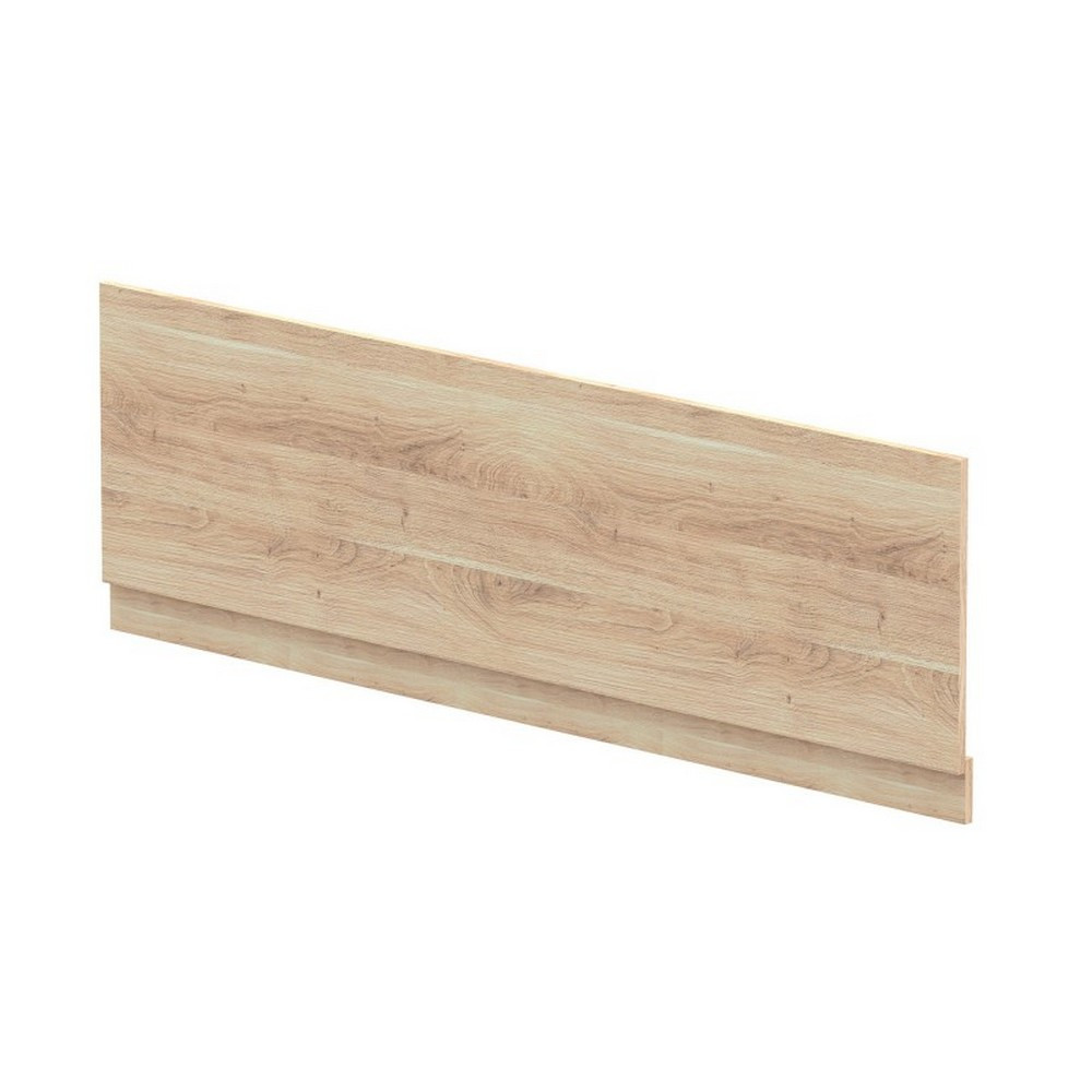 Nuie Standard 1700mm Bleached Oak Front Bath Panel and Plinth