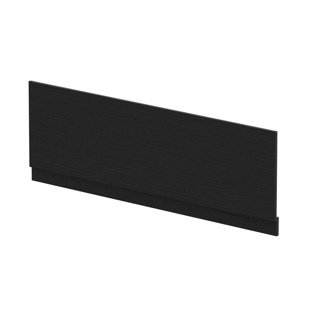 Nuie Standard 1700mm Charcoal Black Front Bath Panel and Plinth