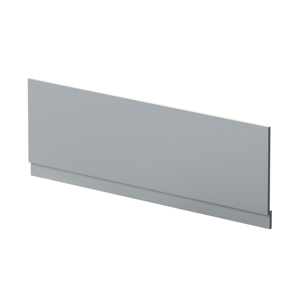 Nuie Standard 1700mm Satin Grey Front Bath Panel and Plinth