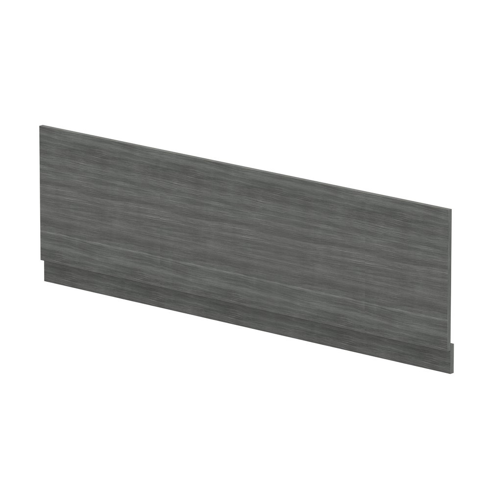 Nuie Standard 1800mm Anthracite Woodgrain Front Bath Panel and Plinth