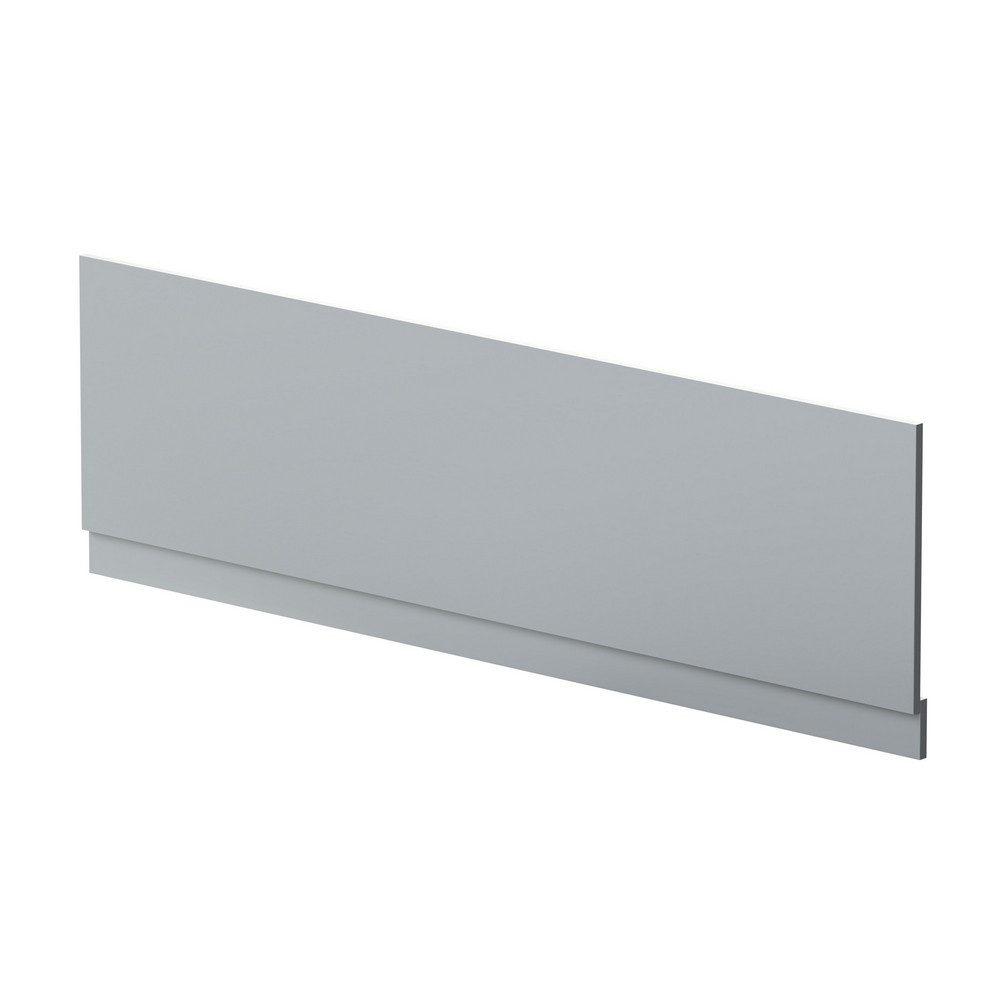 Nuie Standard 1800mm Satin Grey Front Bath Panel and Plinth