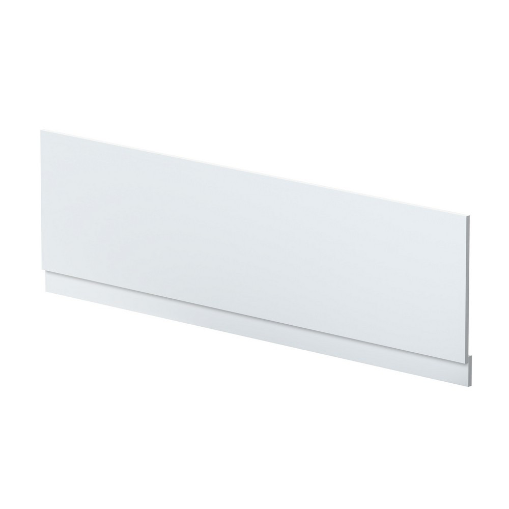 Nuie Standard 1800mm Satin White Front Bath Panel and Plinth